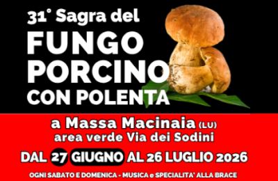 Locandina — Sagra del Fungo Porcino con Polenta 2026